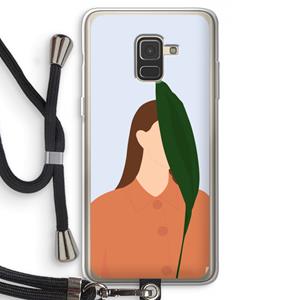 CaseCompany Leaf: Samsung Galaxy A8 (2018) Transparant Hoesje met koord