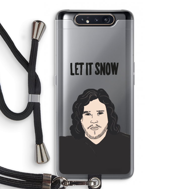 CaseCompany Let It Snow: Samsung Galaxy A80 Transparant Hoesje met koord