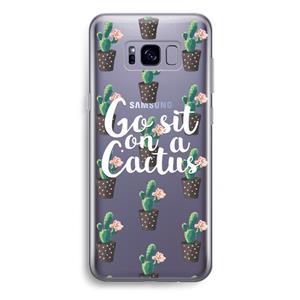 CaseCompany Cactus quote: Samsung Galaxy S8 Plus Transparant Hoesje