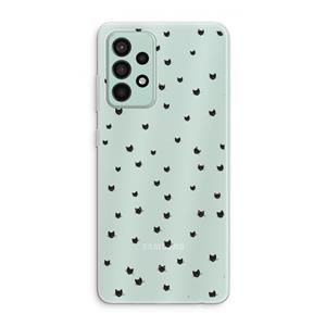 CaseCompany Kleine kattenkopjes: Samsung Galaxy A52s 5G Transparant Hoesje