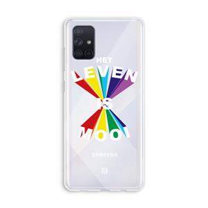 CaseCompany Het Leven Is Mooi: Galaxy A71 Transparant Hoesje