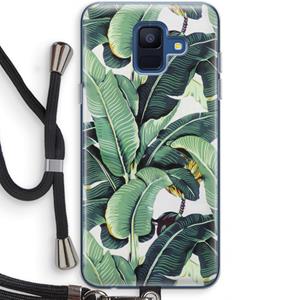 CaseCompany Bananenbladeren: Samsung Galaxy A6 (2018) Transparant Hoesje met koord