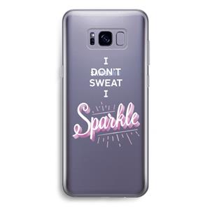 CaseCompany Sparkle quote: Samsung Galaxy S8 Plus Transparant Hoesje