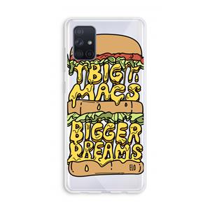 CaseCompany Big Macs Bigger Dreams: Galaxy A71 Transparant Hoesje
