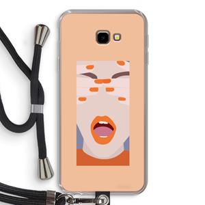 CaseCompany Surprise: Samsung Galaxy J4 Plus Transparant Hoesje met koord
