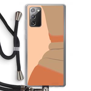 CaseCompany Bikini: Samsung Galaxy Note 20 / Note 20 5G Transparant Hoesje met koord