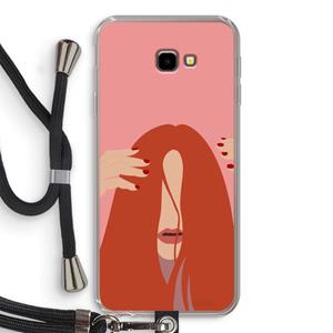 CaseCompany Woke up like this: Samsung Galaxy J4 Plus Transparant Hoesje met koord