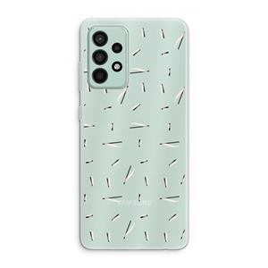 CaseCompany Hipster stripes: Samsung Galaxy A52s 5G Transparant Hoesje