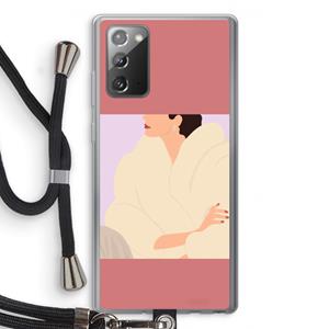CaseCompany Cosy: Samsung Galaxy Note 20 / Note 20 5G Transparant Hoesje met koord