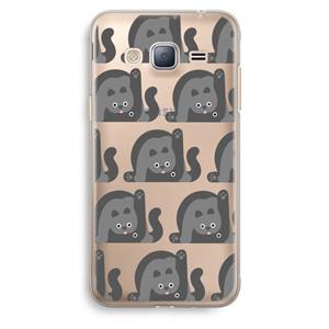 CaseCompany Cats: Samsung Galaxy J3 (2016) Transparant Hoesje