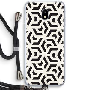 CaseCompany Crazy pattern: Samsung Galaxy J3 (2017) Transparant Hoesje met koord