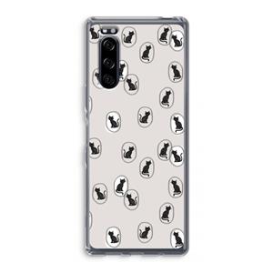 CaseCompany Miauw: Sony Xperia 5 Transparant Hoesje