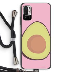 CaseCompany Avocado: Xiaomi Redmi Note 10 5G Transparant Hoesje met koord