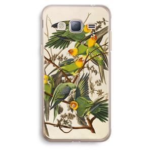 CaseCompany Carolinaparkiet: Samsung Galaxy J3 (2016) Transparant Hoesje