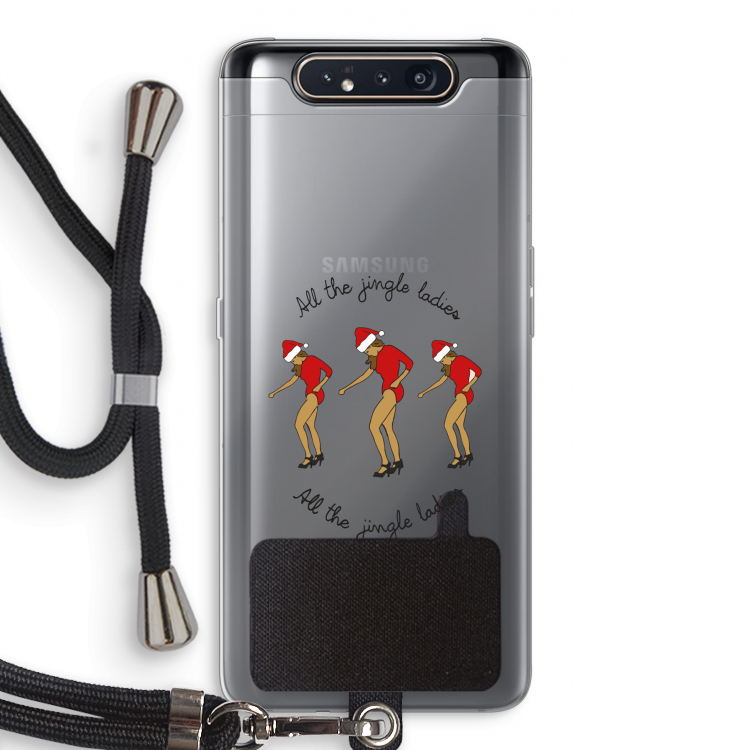 CaseCompany Jingle Ladies: Samsung Galaxy A80 Transparant Hoesje met koord