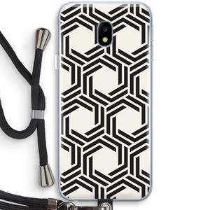 CaseCompany Geometrisch patroon: Samsung Galaxy J3 (2017) Transparant Hoesje met koord