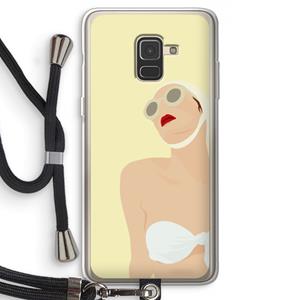 CaseCompany Summer: Samsung Galaxy A8 (2018) Transparant Hoesje met koord