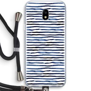 CaseCompany Verrassende lijnen: Samsung Galaxy J3 (2017) Transparant Hoesje met koord