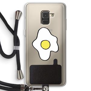 CaseCompany Spiegelei: Samsung Galaxy A8 (2018) Transparant Hoesje met koord
