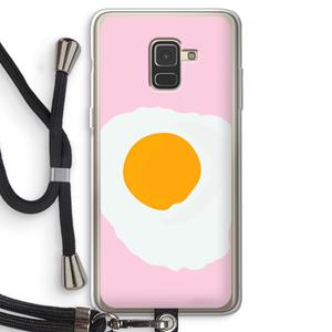 CaseCompany Sunny side up: Samsung Galaxy A8 (2018) Transparant Hoesje met koord