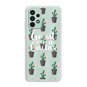 CaseCompany Cactus quote: Samsung Galaxy A52s 5G Transparant Hoesje