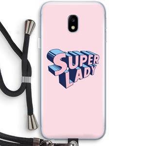 CaseCompany Superlady: Samsung Galaxy J3 (2017) Transparant Hoesje met koord