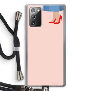 CaseCompany High heels: Samsung Galaxy Note 20 / Note 20 5G Transparant Hoesje met koord