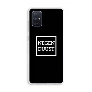 CaseCompany Negenduust black: Galaxy A71 Transparant Hoesje