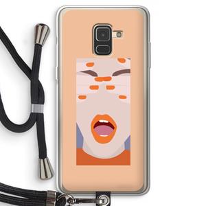 CaseCompany Surprise: Samsung Galaxy A8 (2018) Transparant Hoesje met koord