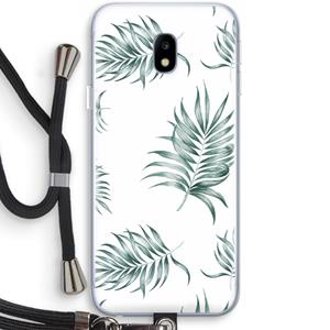 CaseCompany Simple leaves: Samsung Galaxy J3 (2017) Transparant Hoesje met koord