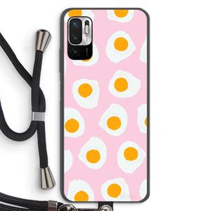CaseCompany Dancing eggs: Xiaomi Redmi Note 10 5G Transparant Hoesje met koord