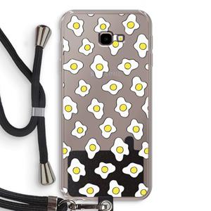 CaseCompany Spiegeleitjes: Samsung Galaxy J4 Plus Transparant Hoesje met koord