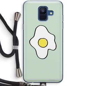 CaseCompany Spiegelei: Samsung Galaxy A6 (2018) Transparant Hoesje met koord