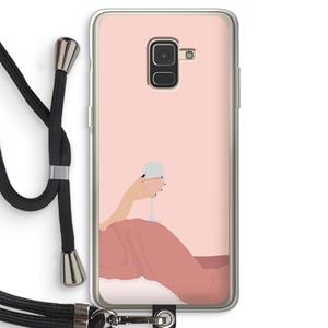 CaseCompany Wine: Samsung Galaxy A8 (2018) Transparant Hoesje met koord
