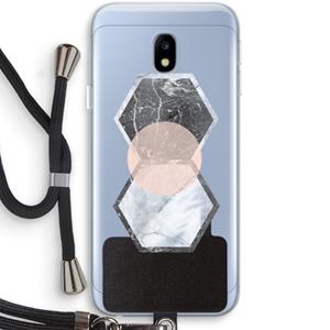 CaseCompany Creatieve toets: Samsung Galaxy J3 (2017) Transparant Hoesje met koord
