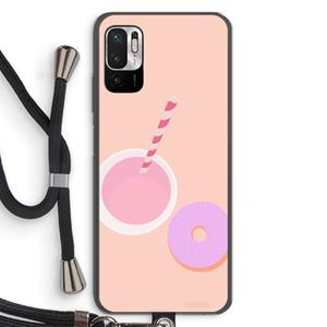 CaseCompany Donut: Xiaomi Redmi Note 10 5G Transparant Hoesje met koord