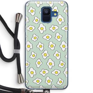 CaseCompany Spiegeleitjes: Samsung Galaxy A6 (2018) Transparant Hoesje met koord