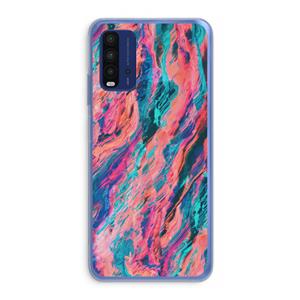 CaseCompany Electric Times: Xiaomi Redmi 9T Transparant Hoesje