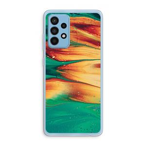 CaseCompany Green Inferno: Samsung Galaxy A52 Transparant Hoesje