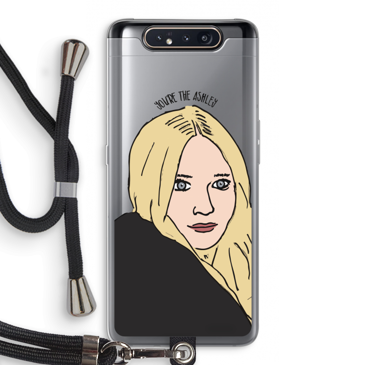 CaseCompany Ashley: Samsung Galaxy A80 Transparant Hoesje met koord