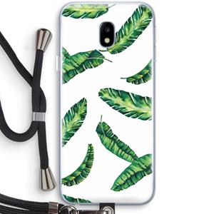 CaseCompany Lange bladeren: Samsung Galaxy J3 (2017) Transparant Hoesje met koord
