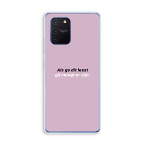 CaseCompany gij moogt er zijn: Samsung Galaxy Note 10 Lite Transparant Hoesje