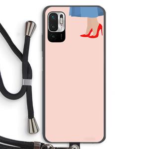CaseCompany High heels: Xiaomi Redmi Note 10 5G Transparant Hoesje met koord