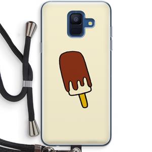 CaseCompany Frisco: Samsung Galaxy A6 (2018) Transparant Hoesje met koord