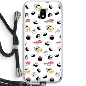 CaseCompany Sushi time: Samsung Galaxy J3 (2017) Transparant Hoesje met koord
