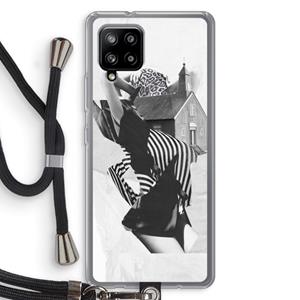 CaseCompany House: Samsung Galaxy A42 5G Transparant Hoesje met koord