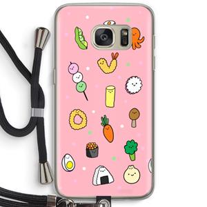 CaseCompany Happy bento friends: Samsung Galaxy S7 Transparant Hoesje met koord