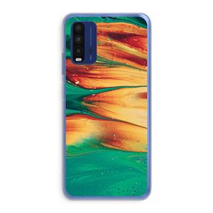 CaseCompany Green Inferno: Xiaomi Redmi 9T Transparant Hoesje