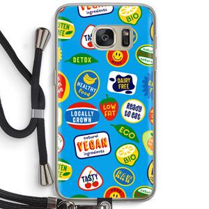 CaseCompany Fruitsticker: Samsung Galaxy S7 Transparant Hoesje met koord