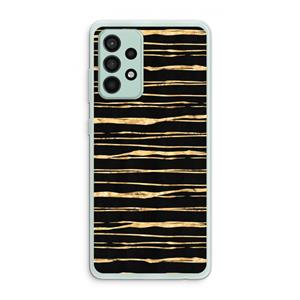 CaseCompany Gouden strepen: Samsung Galaxy A52s 5G Transparant Hoesje